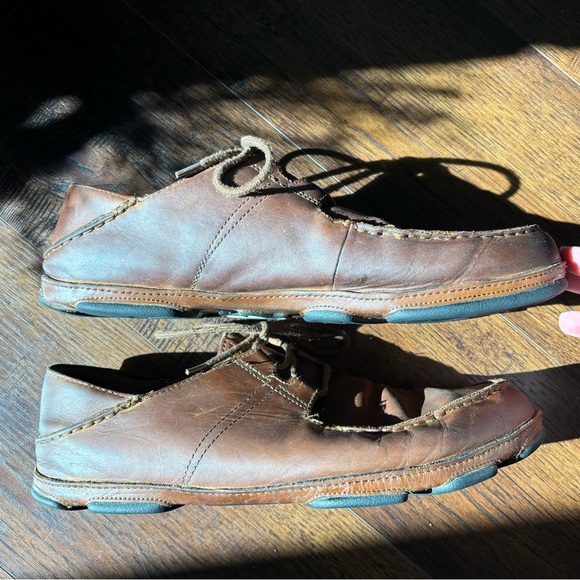 Olukai Men's Size13 Ohana Nubuck Leather Casual Lace Up Shoes Brown - Picture 3 of 11